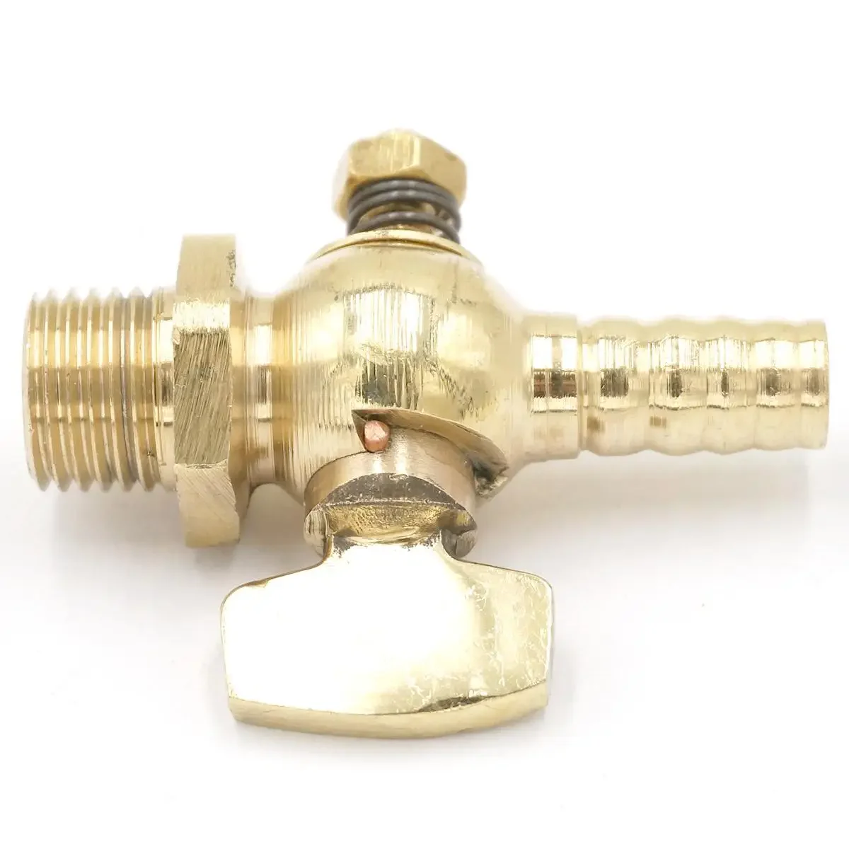 1/8 "1/4" 3/8 "1/2" gwinty męskie BSP do 8mm 10mm I/D króciec do węża mosiądz spustowy zawór odcinający petcock do paliwa gazowego — zdjęcie 3