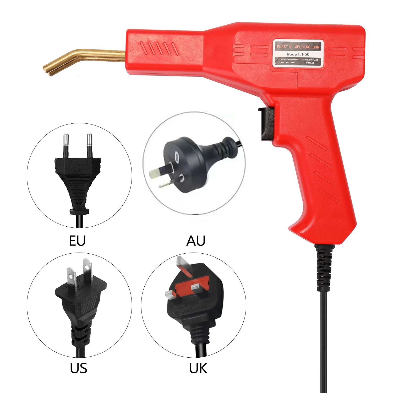 Imagem -06 - Eua Reino Unido Plug Soldador Gun Hot Grampeador Máquina de Solda Ferro de Solda para Grampo Plástico Pvc Reparação Máquina Carro Bumper ue au