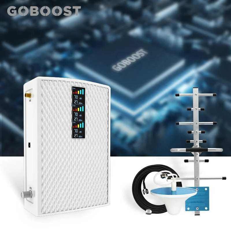 

Трехдиапазонный ретранслятор Goboost для мобильных телефонов, Усилитель сотового сигнала для мобильных телефонов, gsm, 4g, 3g, 2g