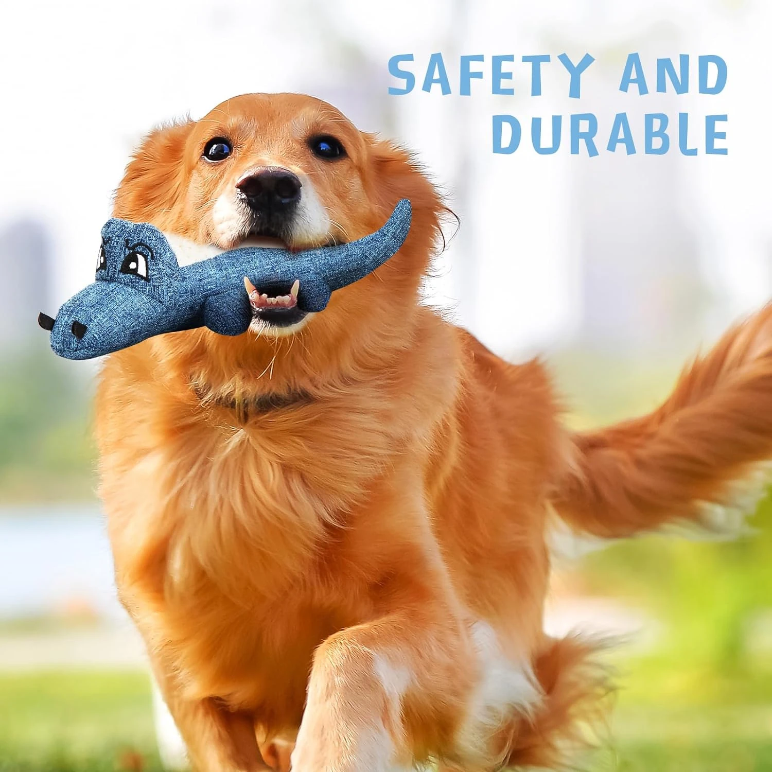 High-Quality Premium Adorable Soft Plush Red Crocodile Dog Chews Toy - Must-Have Essential Cute Stuffed Animals Crocodile Toy -