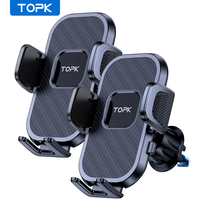 TOPK [2-Pack]Phone Holder Car Clip Phone Mount for Car Phone Holder Air Vent Hands Free Cell Phone Holder for All 4\