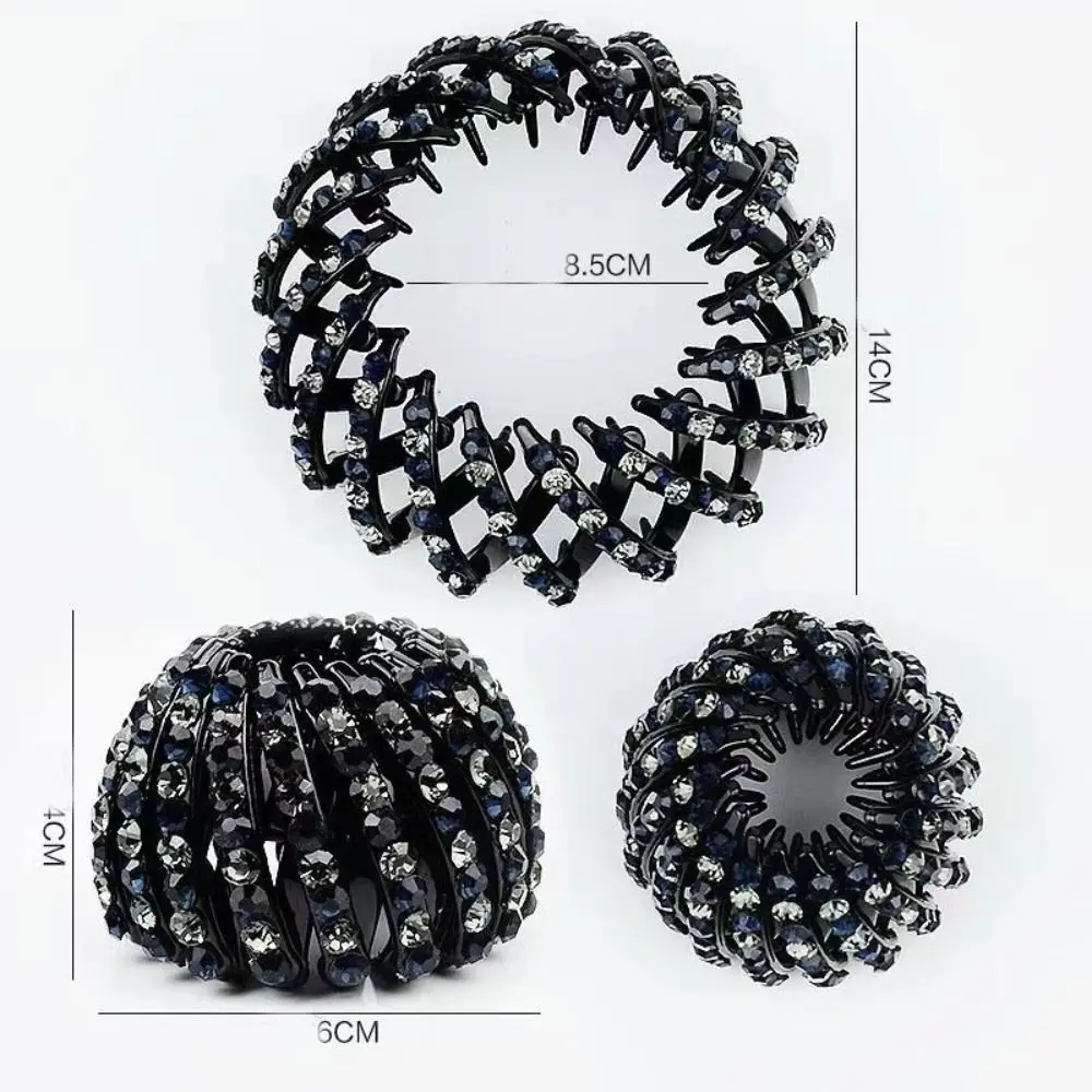 Creative Rhinestone Bird Nest Hair Clips Headwear Hair Accessories Hair Bun Maker Headdress Hair Claw Clip Women