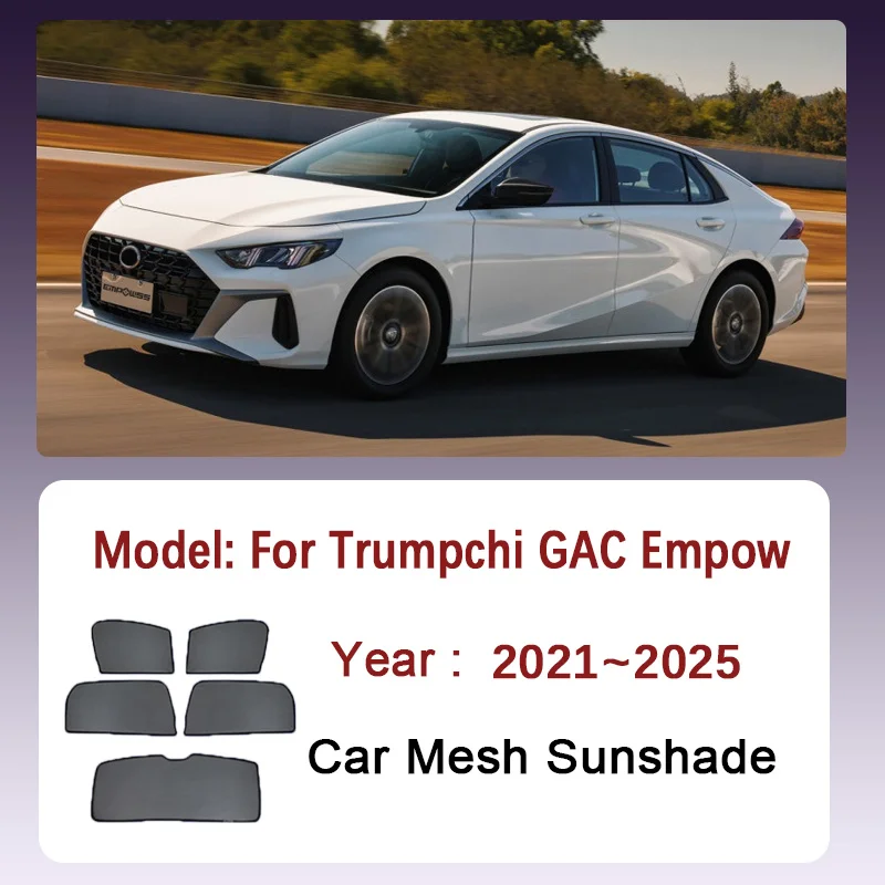 Mesh Sunshade For Trumpchi GAC Empow Dodge Attitude MK4 2021~2025 2022 2023 2024 Car Magnetic Sun Visor Window Shade Accessories