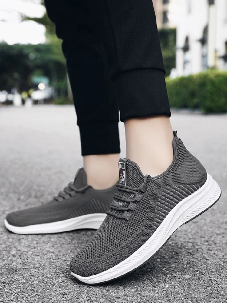 Men's Summer Height Increasing Running Shoes 6cm 8cm 10cm Breathable Fashion Sports Sneakers