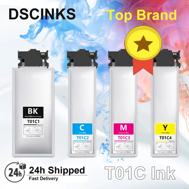 T01C1 T01C2 T01C3 T01C4 خرطوشة حبر لإبسون القوى العاملة برو Wf-C529R 579R 527R C529Rdtw c579Rdtw طابعة T01C رقاقة حقيبة الحبر