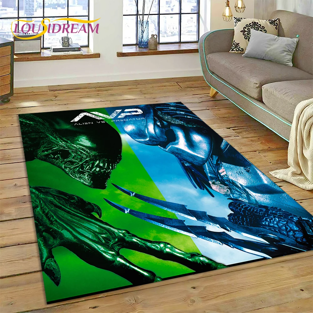 Фото 3D AVP Чужие против. Ковер-игровая зона «Хищник» для дома, гостиной, спальни, прикроватный коврик, декоративный коврик для дивана, детский коврик, нескользящий напольный коврик, подарок