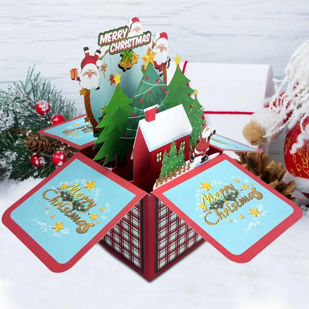 Christmas Greeting Card Personalized Birthday Card Unique Handmade Christmas 3d Greeting Card Stunning Visuals of Santa Claus