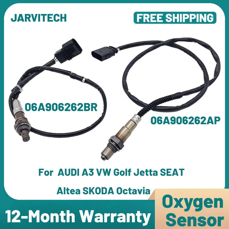 Lambda Oxygen O2 Sensor 06A906262BR 06A906262AP For AUDI A3 VW Golf Jetta SEAT Altea SKODA Octavia Up+Dowmstream 06A906262CF