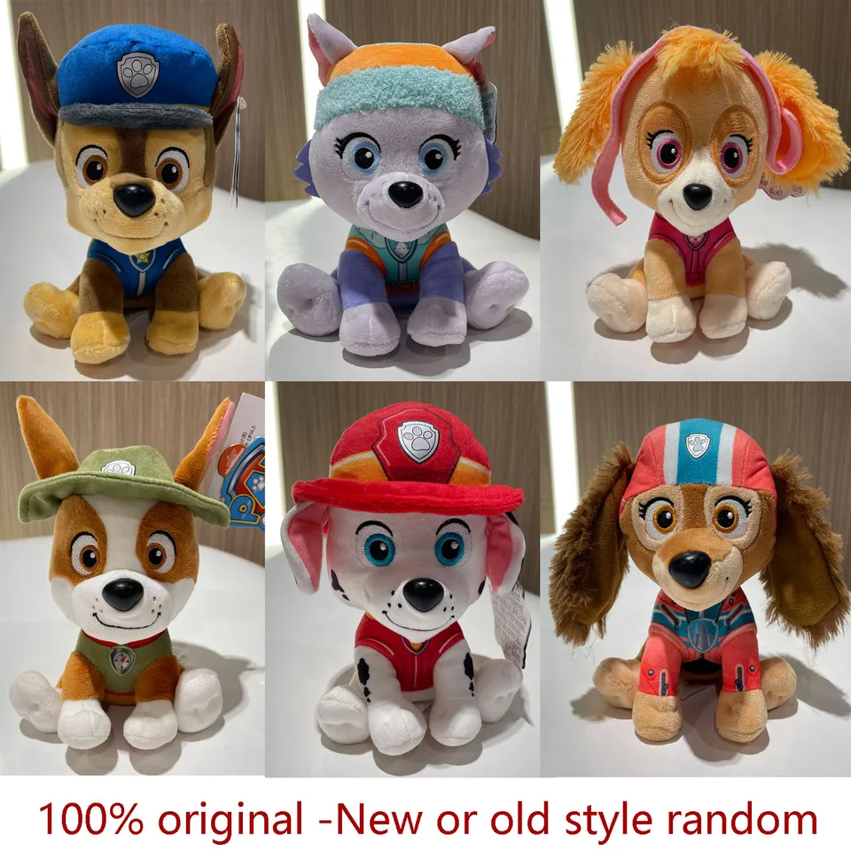 100% 本物のパウパトロールぬいぐるみトラッカーチェイスマーシャル