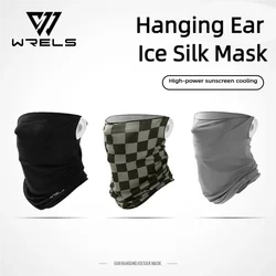 WRELS Ademend zonbescherming gezichtsmasker Ijszijde Zonnebrandmasker Outdoor Fietsen Gezichtsbedekking Effen kleur Nekwikkel UV-bescherming