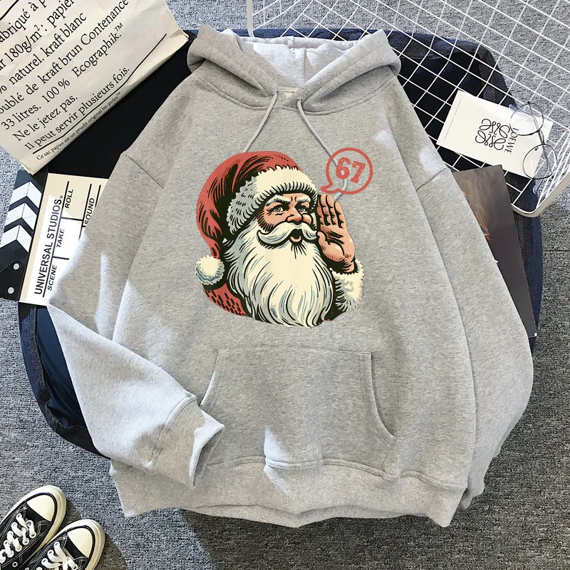 Noël Santa Say 67 Six sept imprimer sweats à capuche automne hiver femmes vêtements à capuche graphique sweats mode à capuche