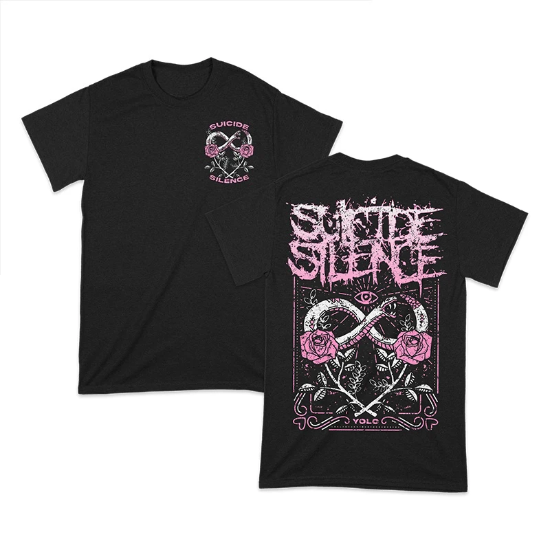 Suicide Silence Quietly Ends Band Black Gold Dark Rock Casual T-shirt Men's and Women's Luxury Brand Top