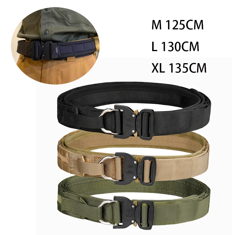 Tactical Band Military CS Outdoor Multifunctional 3.8cm Double Layer Thickened Nylon Band Cobra Band Hunting Molle Hot Belt