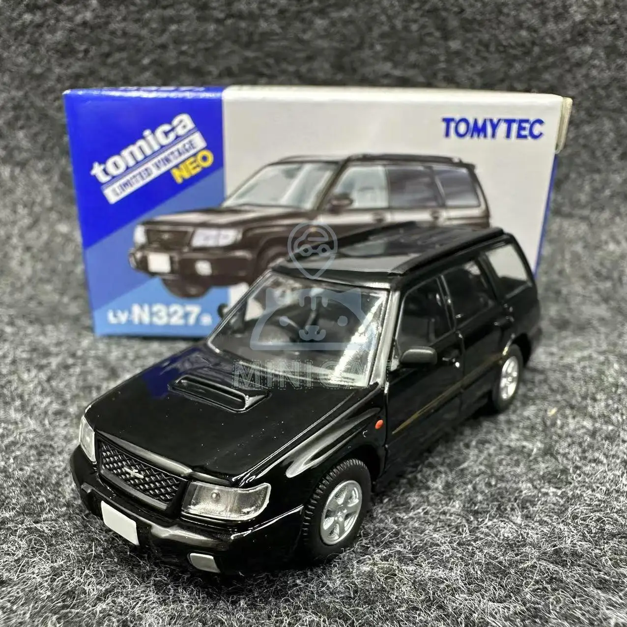 202411 Tomytec Tomica TLV 1/64 LV-N327a Subaru forester Black Die-cast Alloy Car Model Collection Toy Gift