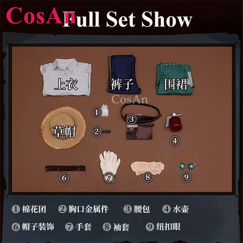 كوسان الساخن لعبة الهوية الخامس البستاني/إيما وودز تأثيري ازياء الجلد الأصلي رائع موحدة هالوين حفلة لعب الأدوار الملابس