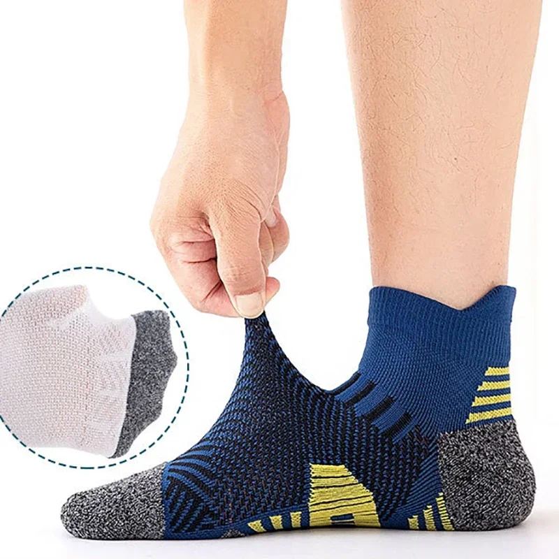 3Pair Professional Fitness Sports Socks Towel Bottom Non-Slip Running Socks Men Women Short Quick-Drying Basketball Training Sox