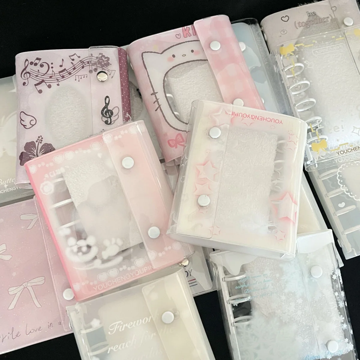 M5 Loose Leaf Notebook Collection, High Transparent PVC Cover Ring Binder Journal, Multi-purpose Kpop Photocard Album