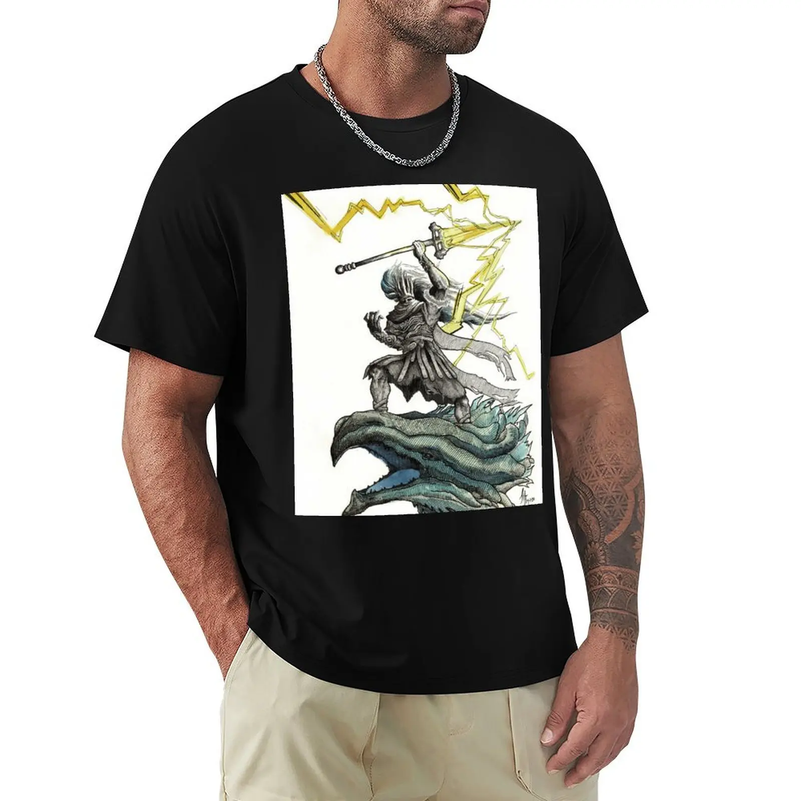 

Nameless King T-Shirt oversized blacks croswit shirt man luxury clothes men