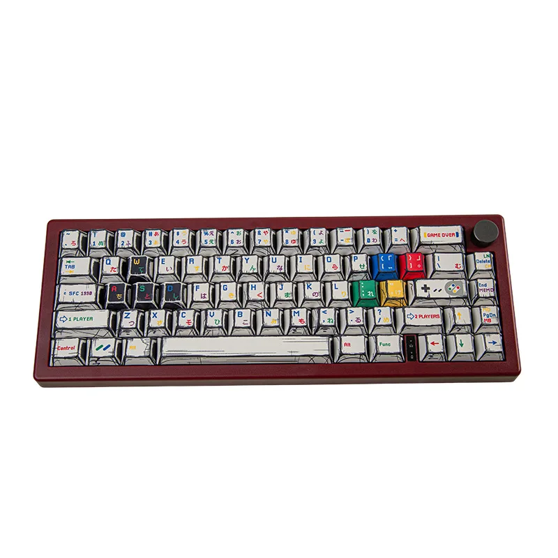 Pixel game side engraved transparent keycap PBT five-sided thermal sublimation mechanical key magnetic custom axis keyboard keyc