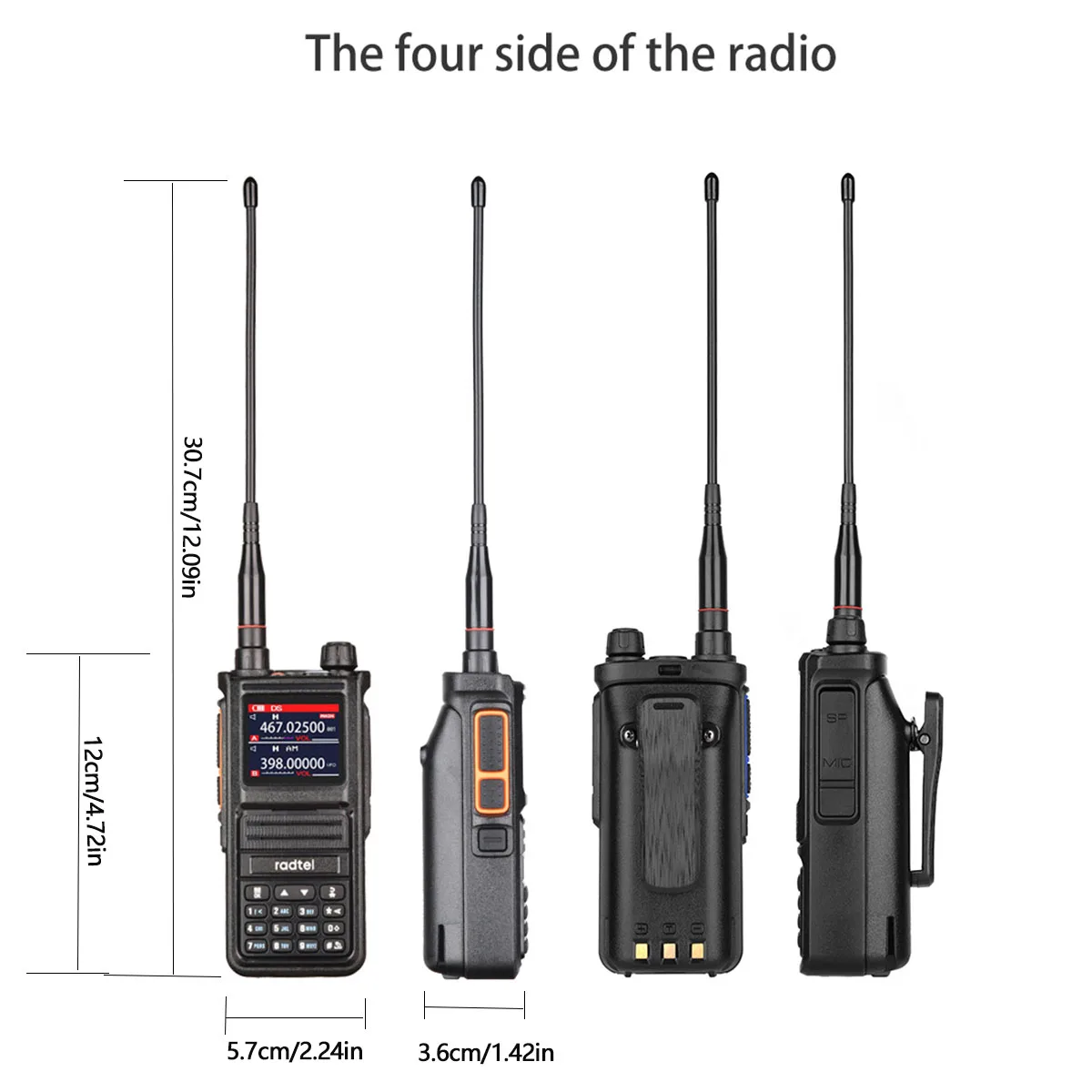 Radtel RT-470X Multi-Band, Ham Walkie-talkie 256CH Air Band dua arah Radio stasiun penerbangan NOAA polisi Transceiver PTT laut