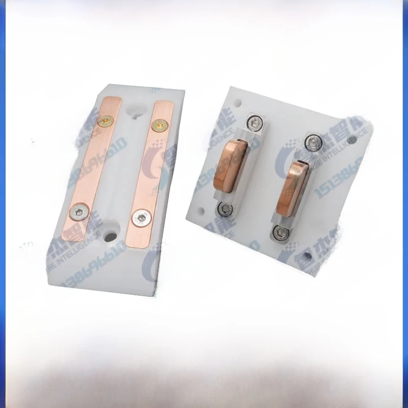 20A Copper AGV Smart Charging Station Brush Plate & Brush Block, White Charging Contact Plate