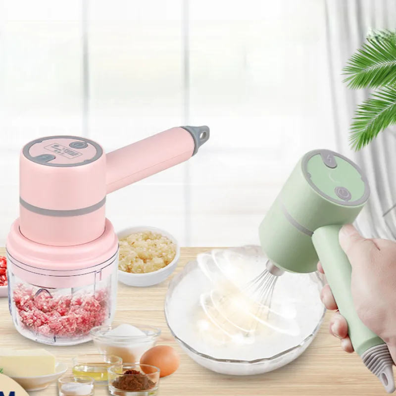 Household Handheld Portable Three Speed Adjustable Blender USB Charging Multifunctional Egg Cream Mixer