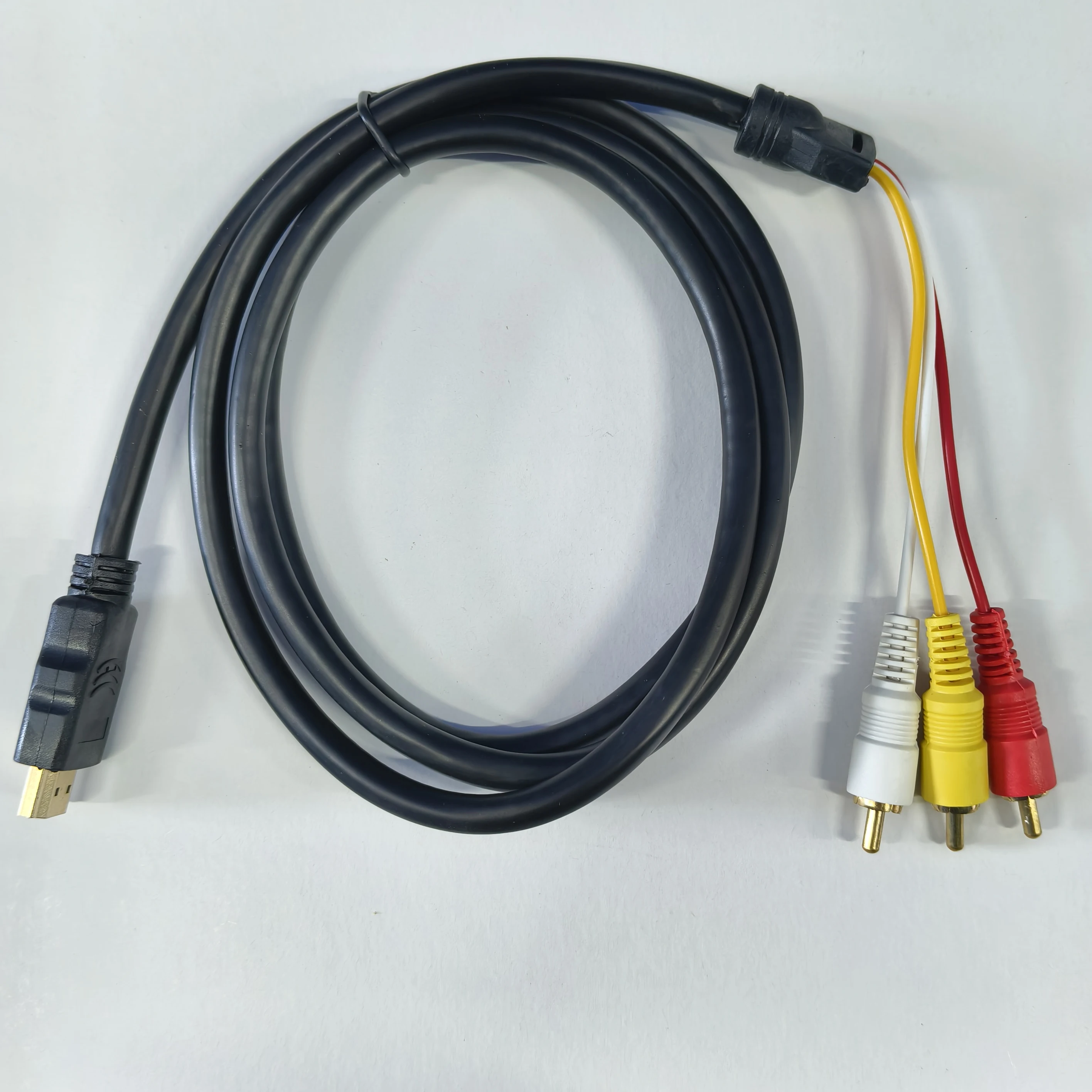 HDMI-compatible To 3 RCA Converter Cable AV To HDMI-comp Adapter Cord Support 480P/720P/1080P Suitable For TV Box Computer 1.5M