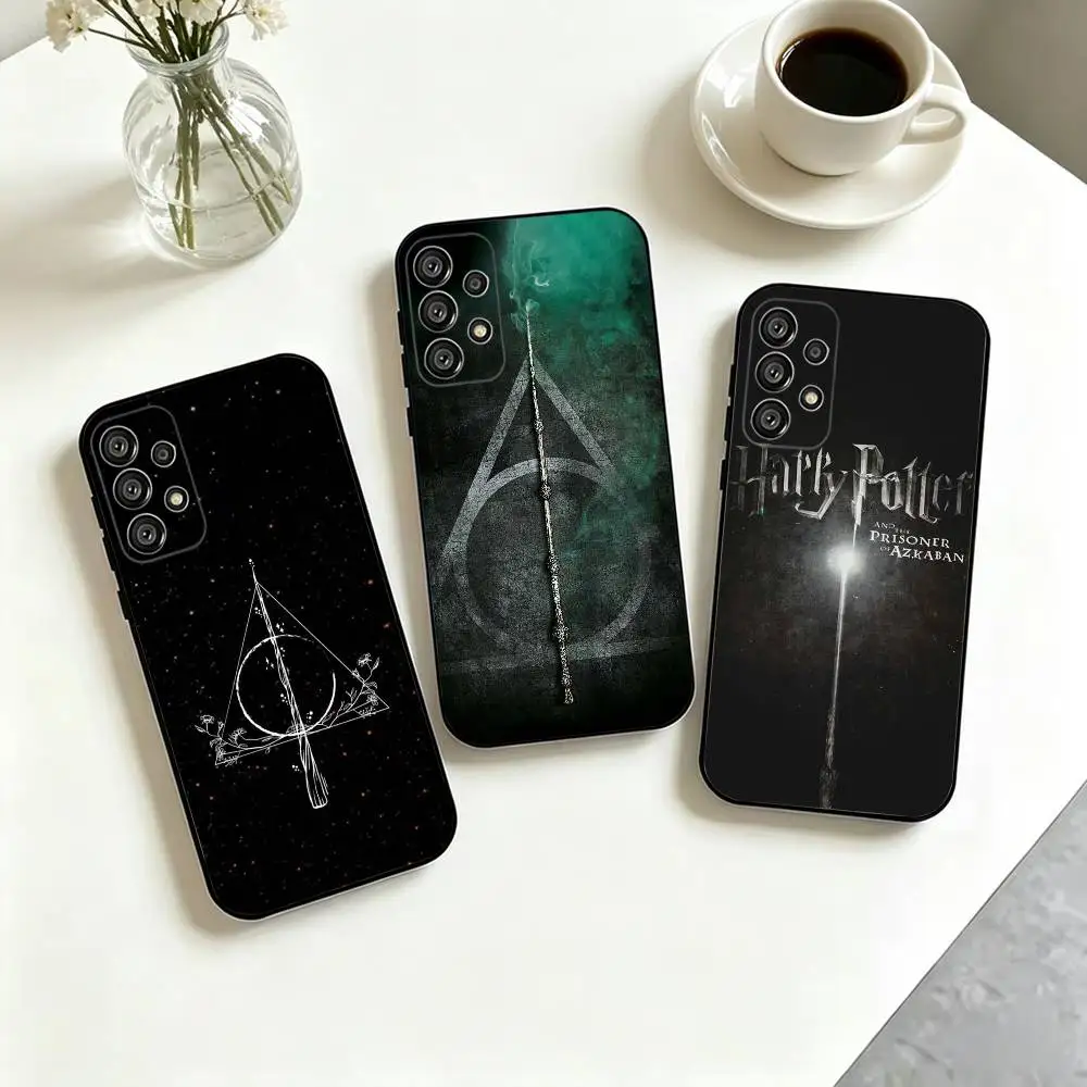 Funda de silicona suave negra Magic-C Harry Potter para Samsung S25, S24, S21, S22, S23, S30, Ultra, S20, Plus, Fe, regalo