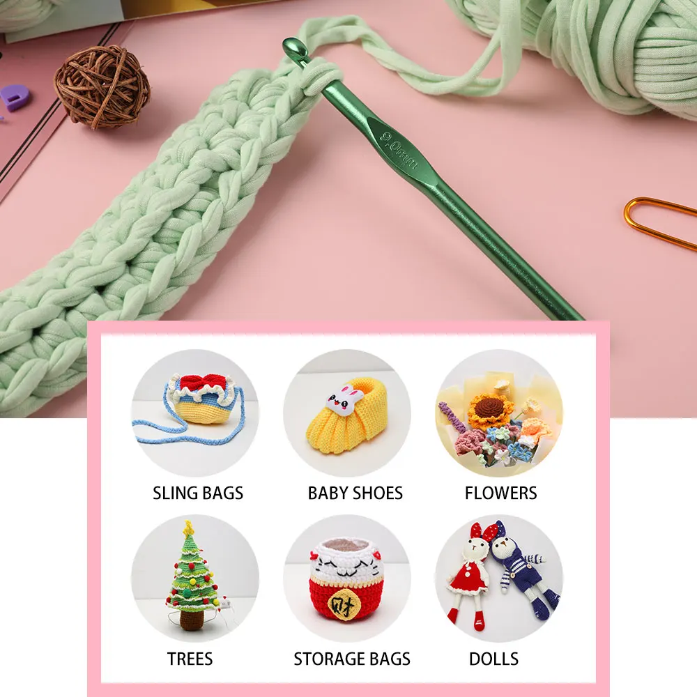 Hot New Knitting ergonomiczny zestaw do szydełkowania z uchwytem na walizkę Crochet Needles akcesoria do szycia kobiety prezent na boże narodzenie