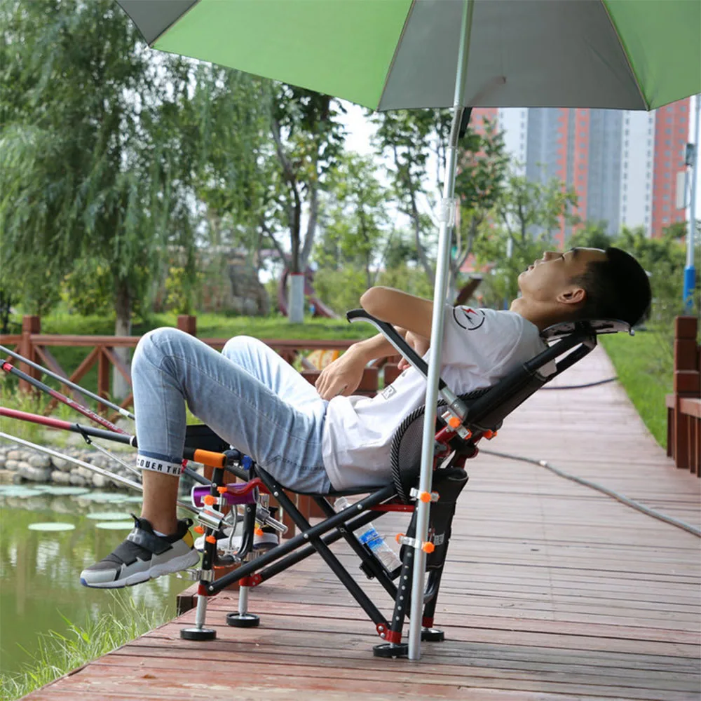 NEW Fishing Chair Beach Chair Strong Load-Bearing Chair Outdoor Folding Fishing Chair Set Recliner Multi-Function Fishing Chair