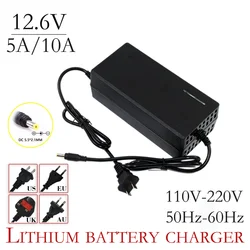 12.6V 5A 10A Lithium Battery Charger AC110-240V to DC For11.1V 3S 12V Power Supply Sprayer Li-ion battery pack DC5.5*2.1mm EU/US