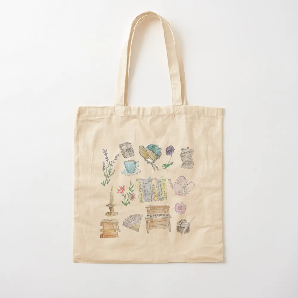 

Jane Austen Illustrations Tote Bag shopping trolley bag Candy bags Canvas Tote Bag