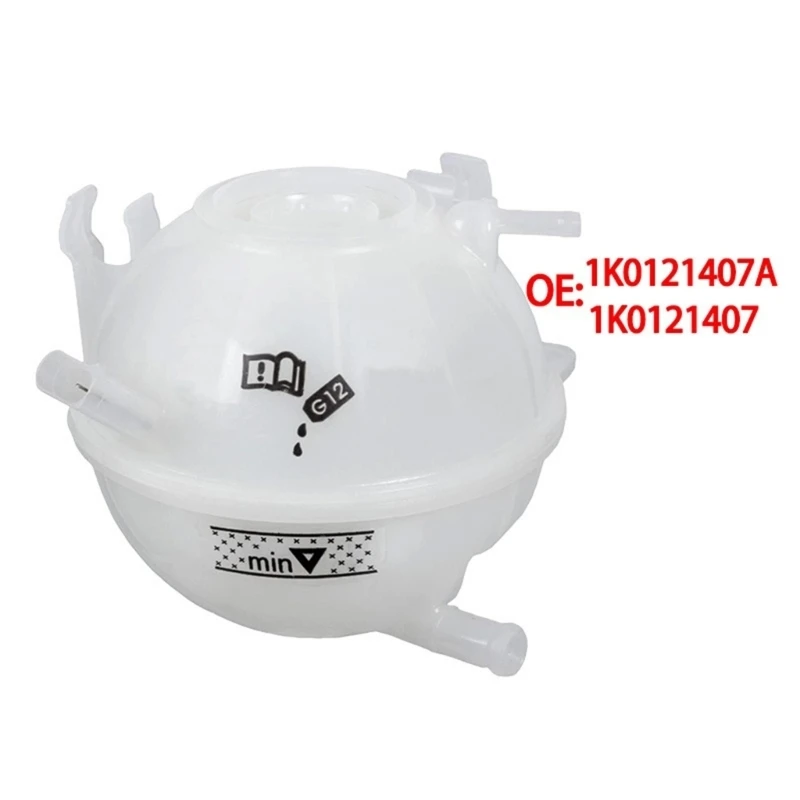 Engine Coolant Storage and Return with Visible Fluid Level Body, Included Cap, Multiple Hose Ports, and Integrated Mounting