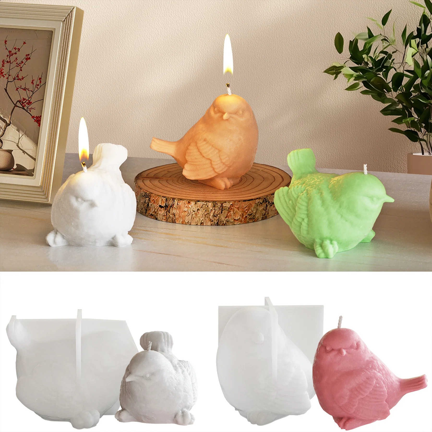 

DIY смола силиконовая птица ароматическая форма для свечей дятел ремесло для домашнего декора гипсовые украшения имитация стерео клей ремесло