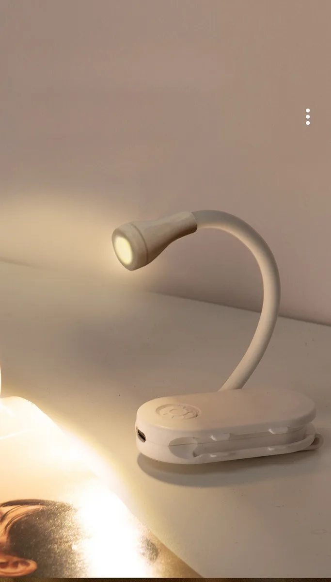 New Mini Portable Clip-On Book Light with Adjustable Brightness, 360-Degree Foldable LED Soft Light Reading Lamp, Suitable