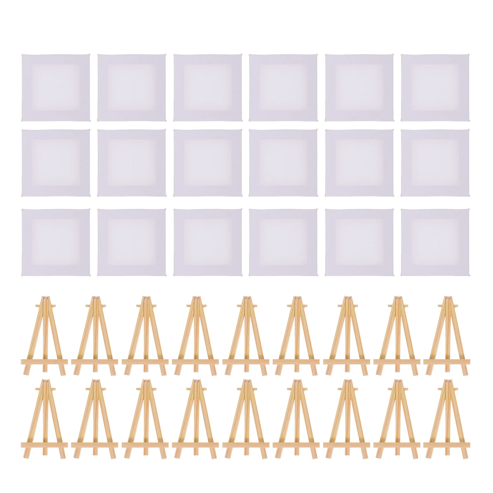 

18 set Wooden Canvas Set 18 Sets Mini Canvases Diy Easels Painting Panels For Art Students Oil Painting Supplies Stretched