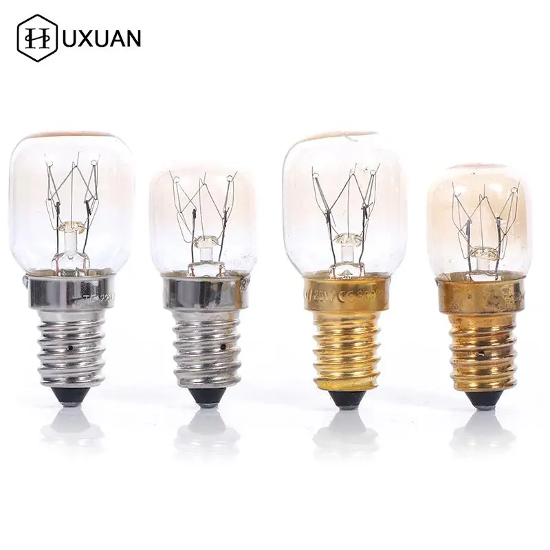 High Temperature Bulb 15W 25W E14 300 Degree Microwave Oven Light Bulbs Tungsten Filament Steamer Lamp Bulbs Salt Light Bulb