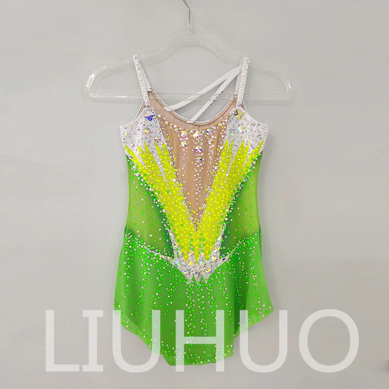 LIUHUO Rhythmic Gymnastics Leotard Competitive Cheerleading Performance For Children