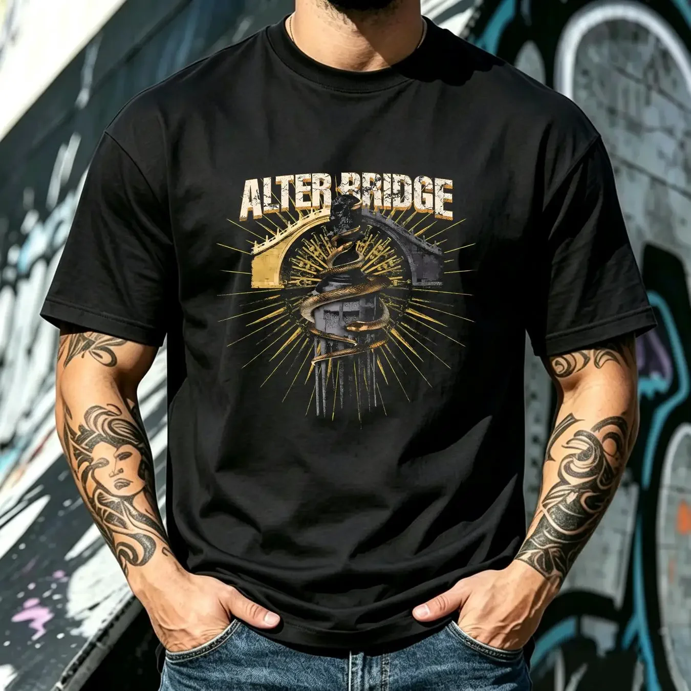 washed T Shirt Retro Alter Bridge Pawns Kings  Black S 5XL BY536 vintage Washed Casual Soft Breathable Unisex Versatile Stylish