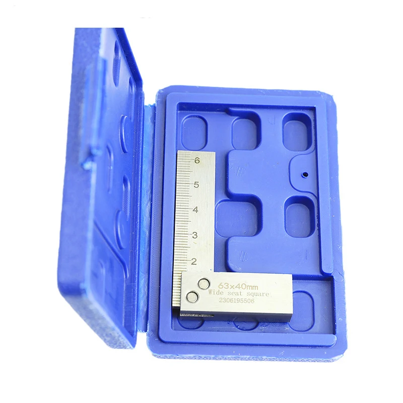 63x40mm 160x100mm Machinist Square 90 Degree Right Angle Engineer Set Precision Ground Steel Hardened Angle Ruler square ruler