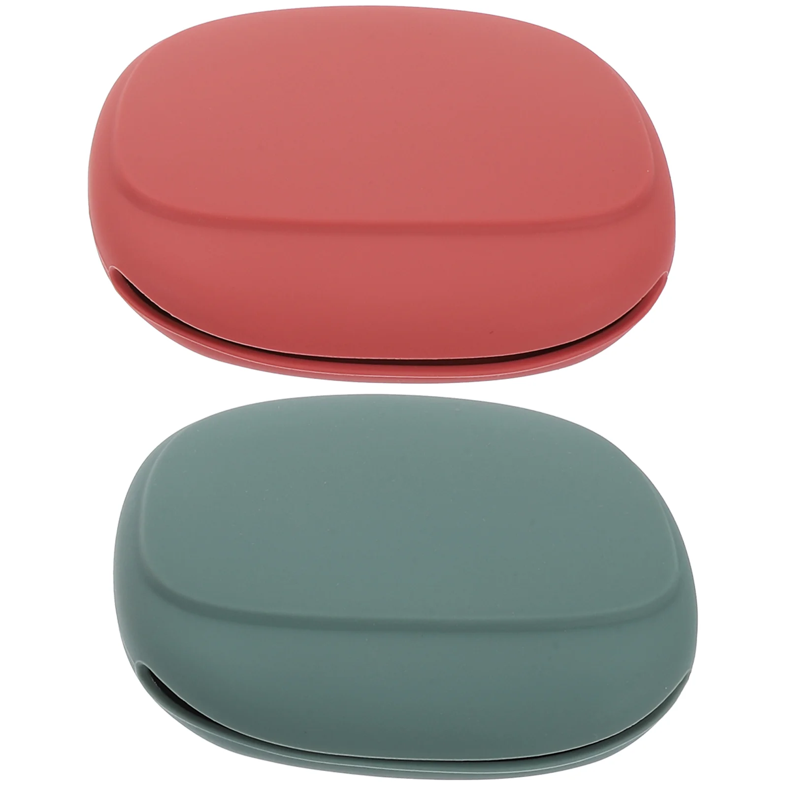 2 Pcs Makeup Sponge Holder Silicone Powder Puff Storage Bag for Travel Silica Gel Sponges Foundation