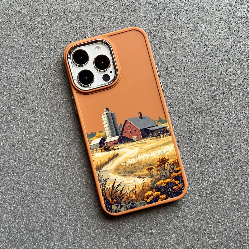 

Countryside Scenery Painting Stylish Silicone Phone Case For iPhone 15 14 13 12 11 Pro Max 16 Pro Max Plus XR XS X 7 8 SE2 Cover