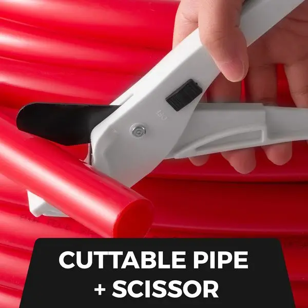 VEVOR Pex Pipe Tubing 1 Inch 300ft Pex Tubing Non-Barrier Radiant Water Plumbing Pipe Pex-B ?1' Non-Barrier/300FT/Red?