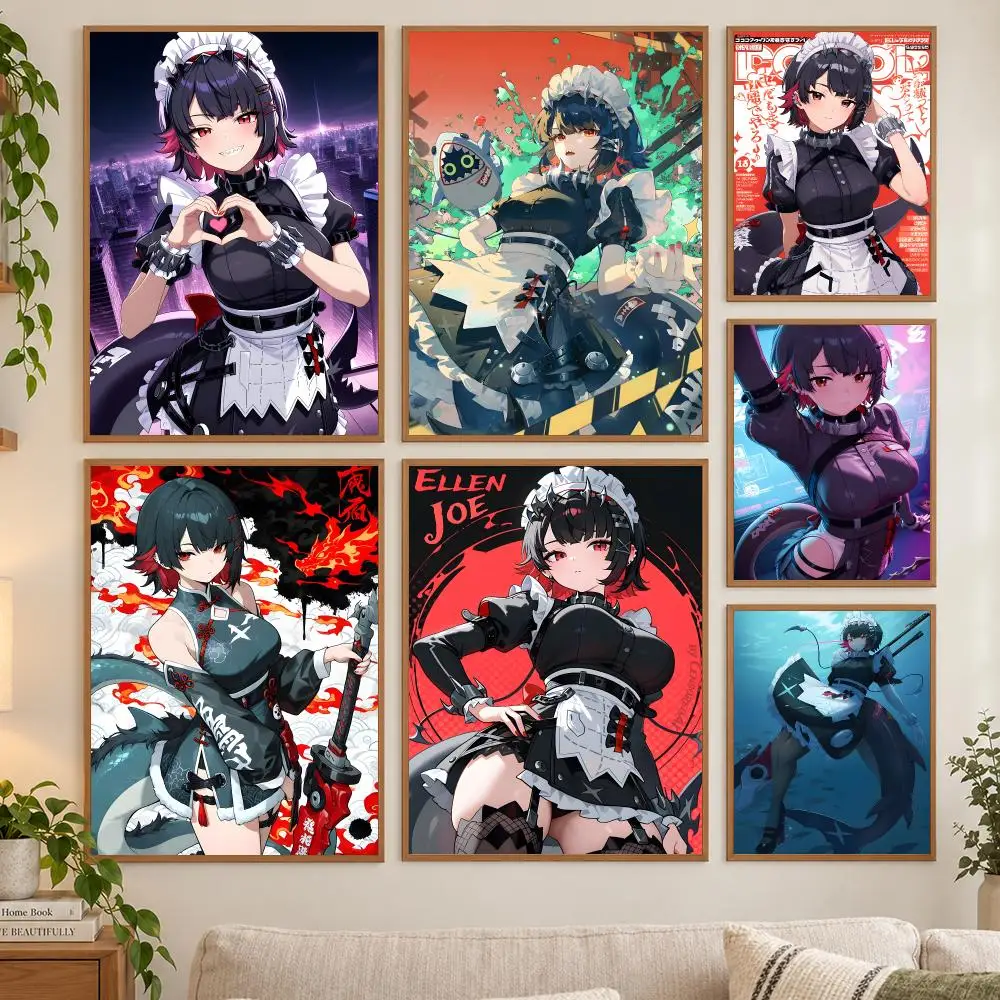 Zenless Zone Zero Ellen Joe Poster HD art sticky wall waterproof home living room bedroom bar aesthetic decoration