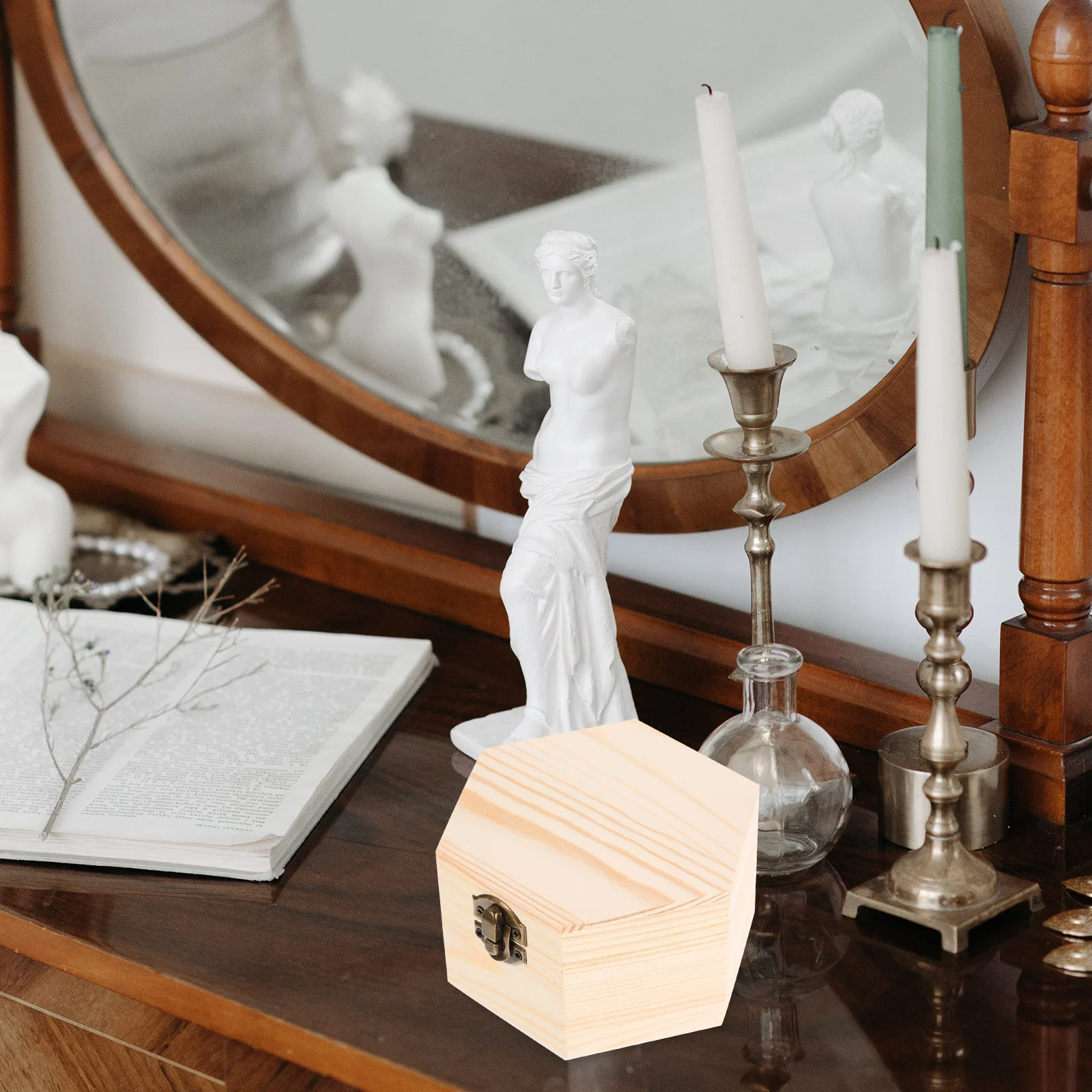 

Деревянная коробка для хранения ювелирных изделий, минималистичный дизайн, простой в использовании органайзер на память, кольца, серьги, ожерелья, браслеты, декоративный чехол