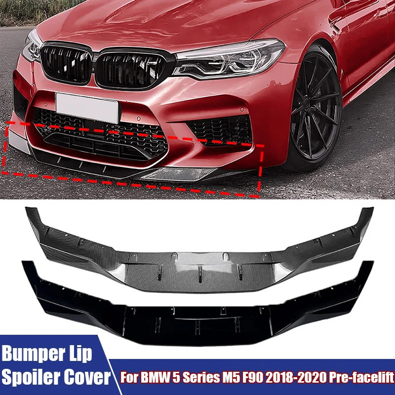 

For BMW Modification Part Car Front Bumper Lower Lip Spoiler Decorative Frame Fit For BMW 5 Series M5 F90 2018-2020 Pre-facelift