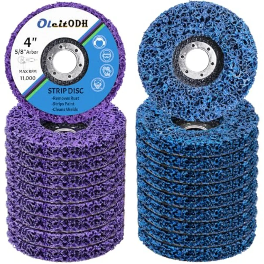 

20 Pcs 4" x 5/8" Strip Discs Bulk Paint Stripping and Rust Removal Wheels for Angle Grinders Abrasive Grinding Discs for Metal