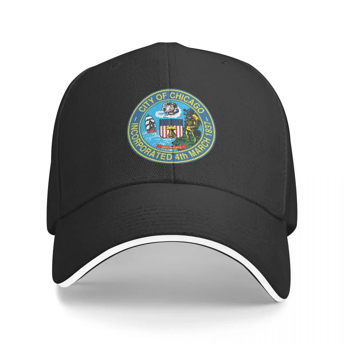 

Chicago coat of arms Baseball Cap hard hat Anime Hat Golf Cap Men's Luxury Women's