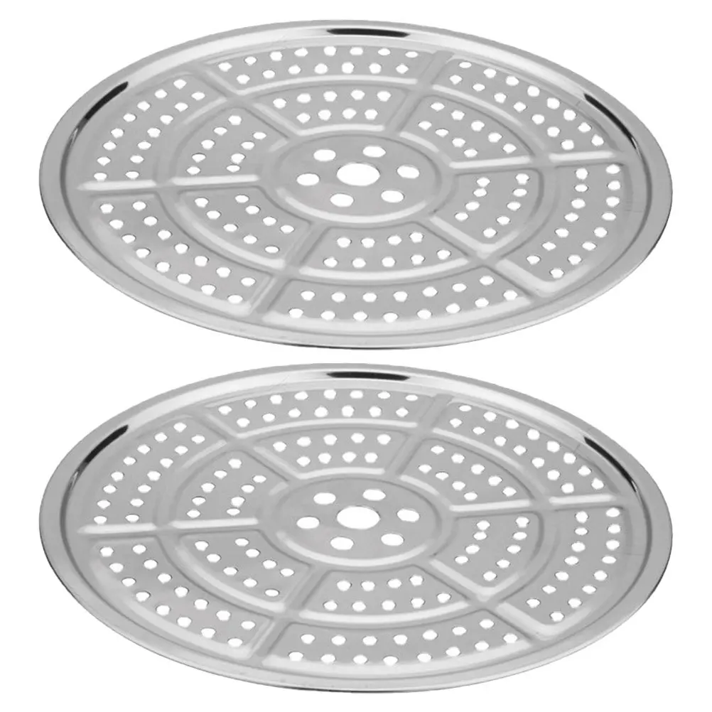 

2Pcs Heavy-Duty Stainless Steel Steaming Tray Food Steamer Rack for Electric Rice Cooker Steam Pot Canning Rack Boiled Egg