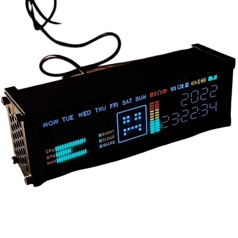 Retro Imitation Fluorescent Tube Electronic Clock Creative Desktop Digital Clock Home Decoration Gift
